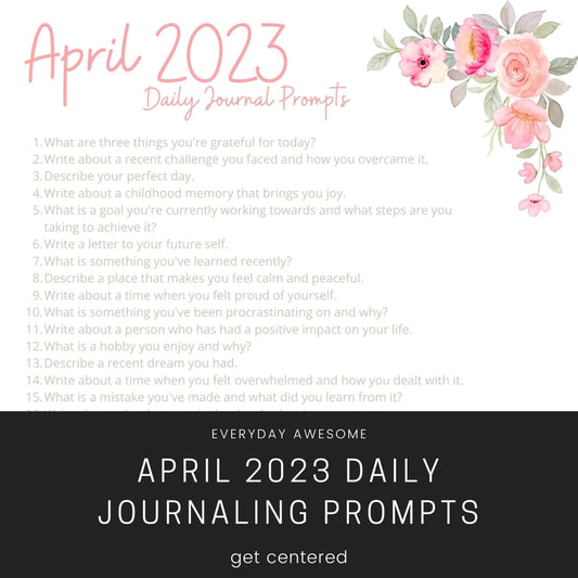 daily journal prompts for april