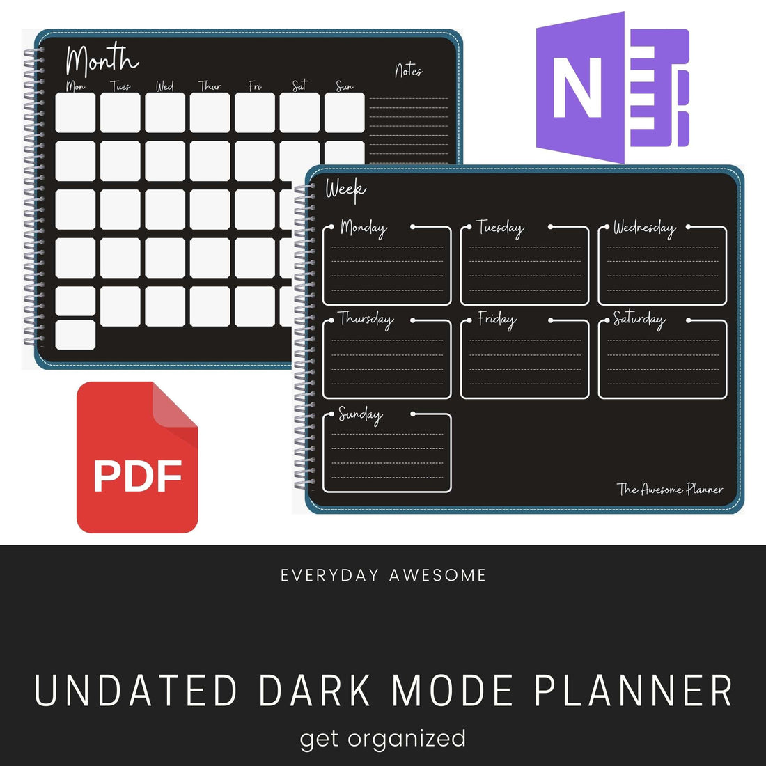 dark mode planner images