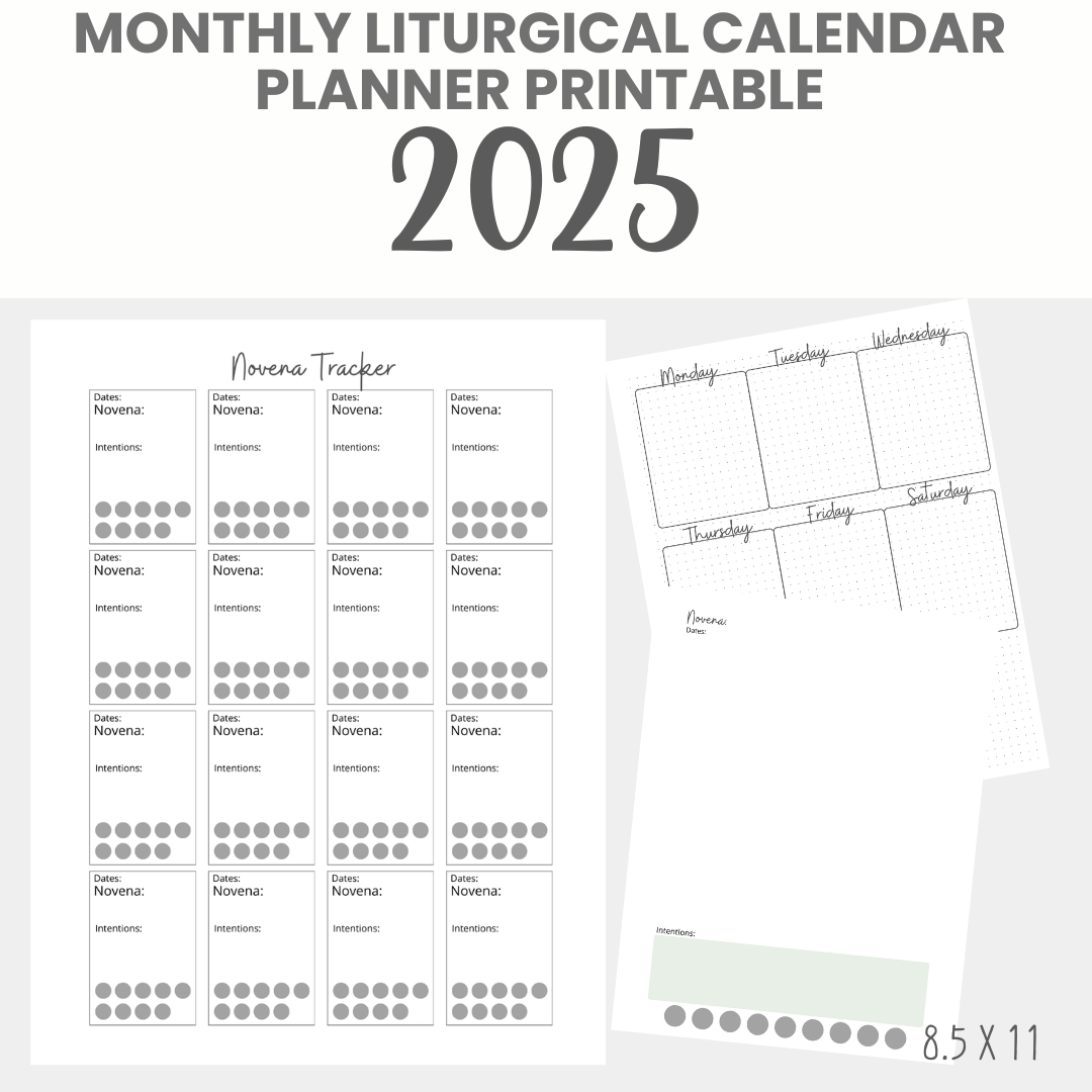 2025 Liturgical Calendar - Planner Printable