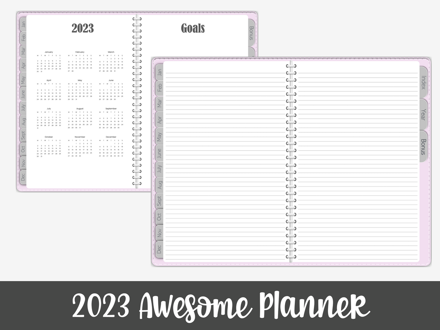 2023 PDF Awesome Planner - Pink