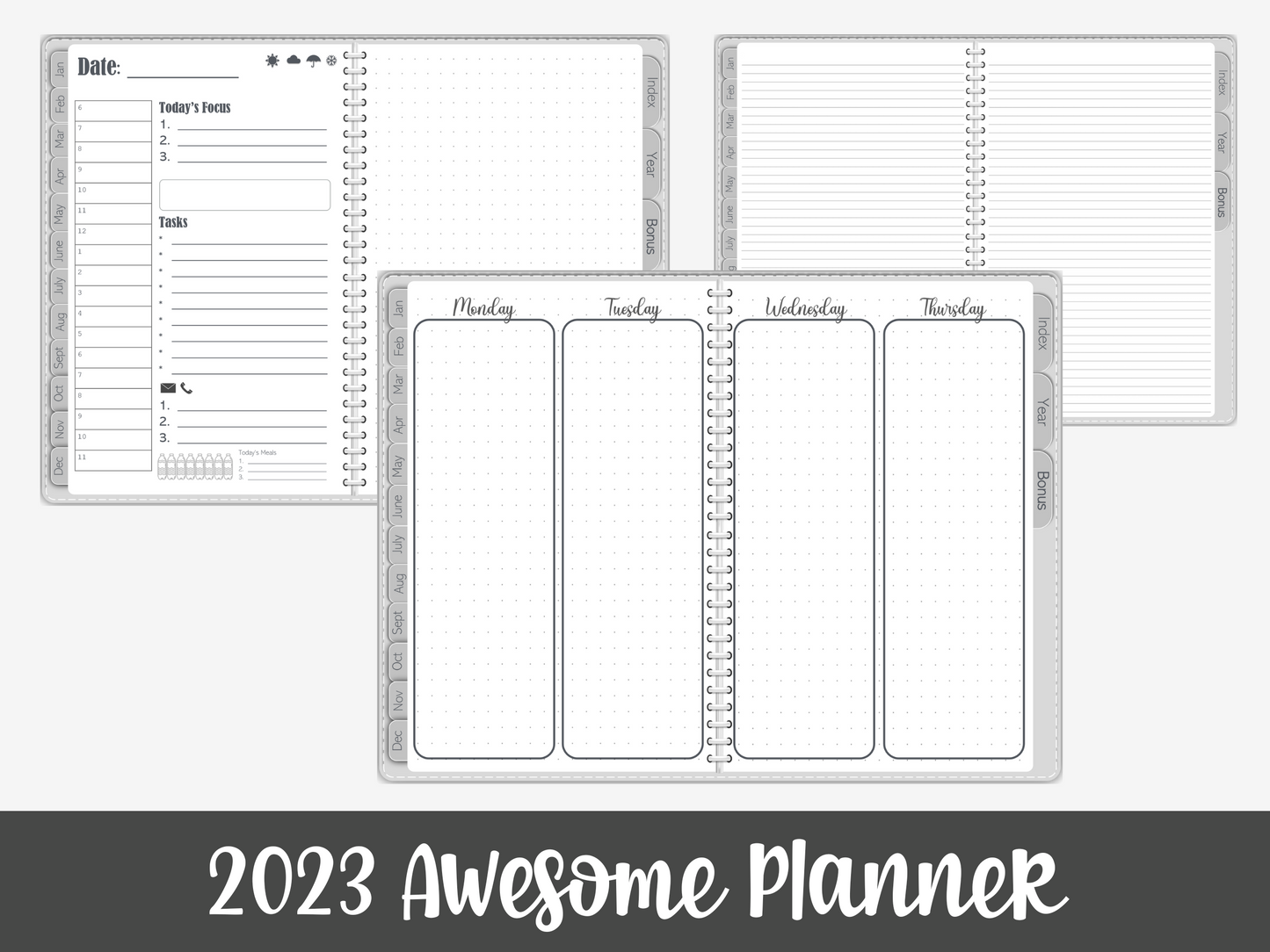 2023 OneNote Awesome Planner - Gray