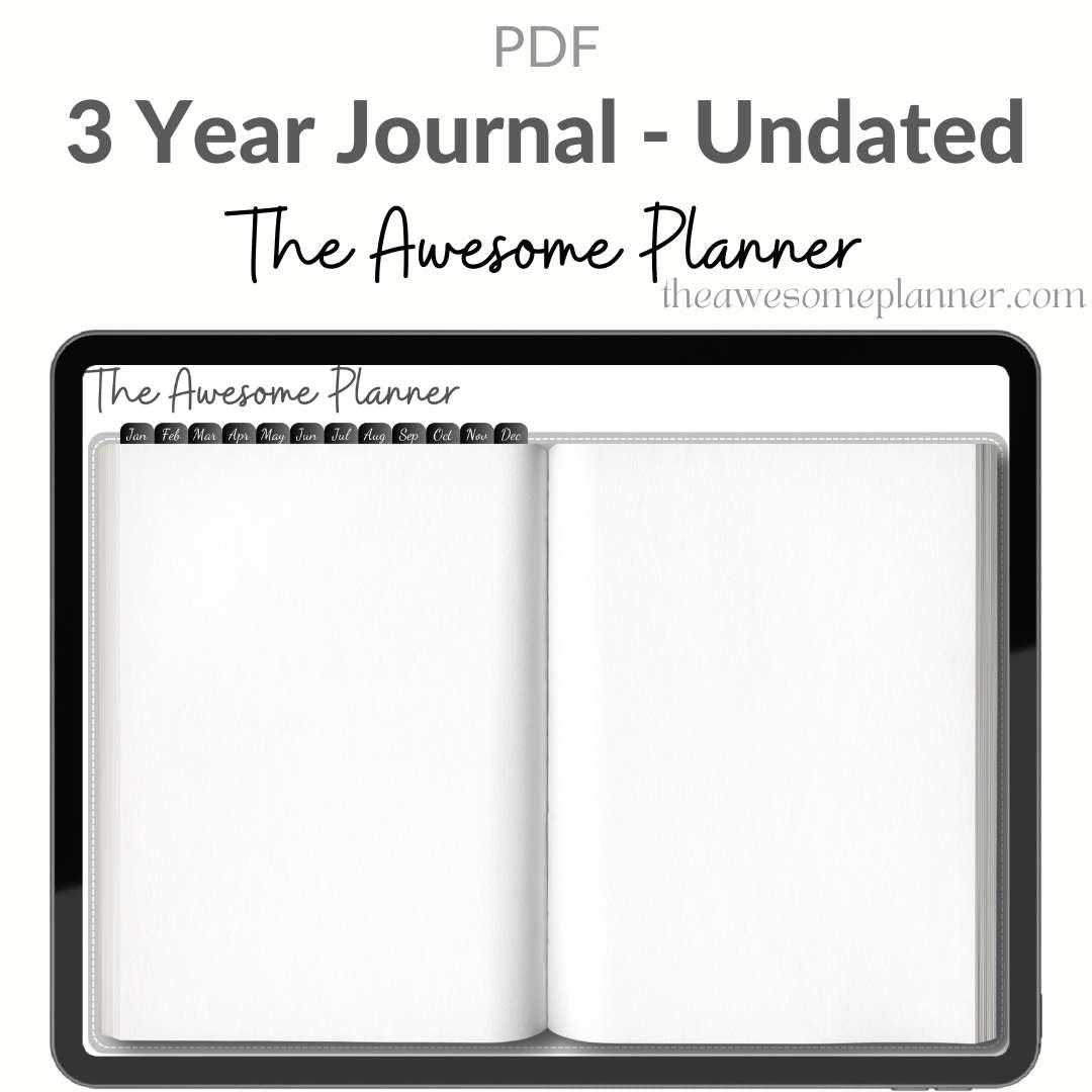 3 Year Journal PDF - Undated